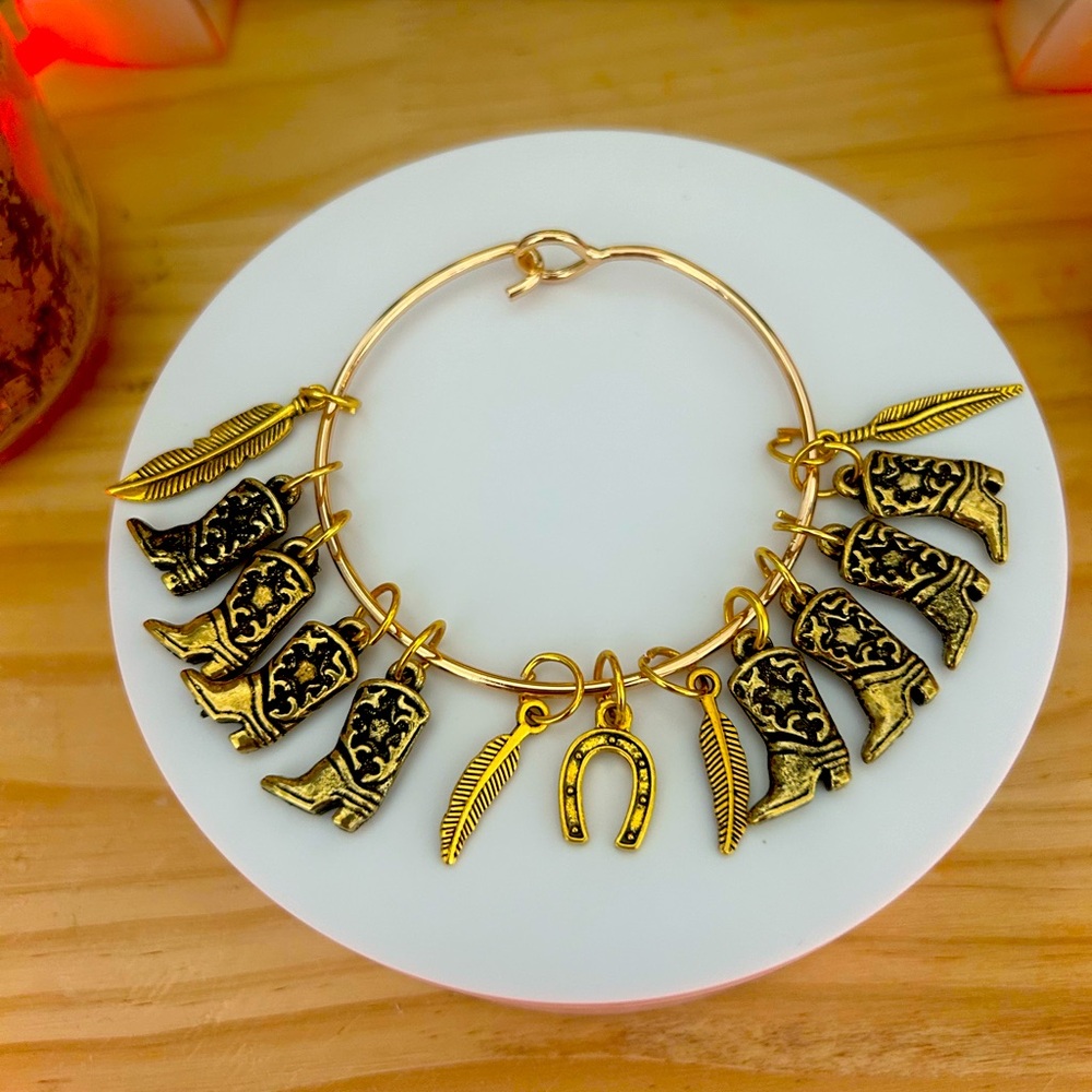 Gold cowgirl bracelet